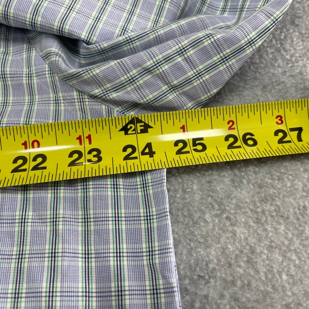 UNTUCKit Mens XL Long Sleeve Button Down Shirt Plaid Cotton Blue Green Cotton - Picture 9 of 13